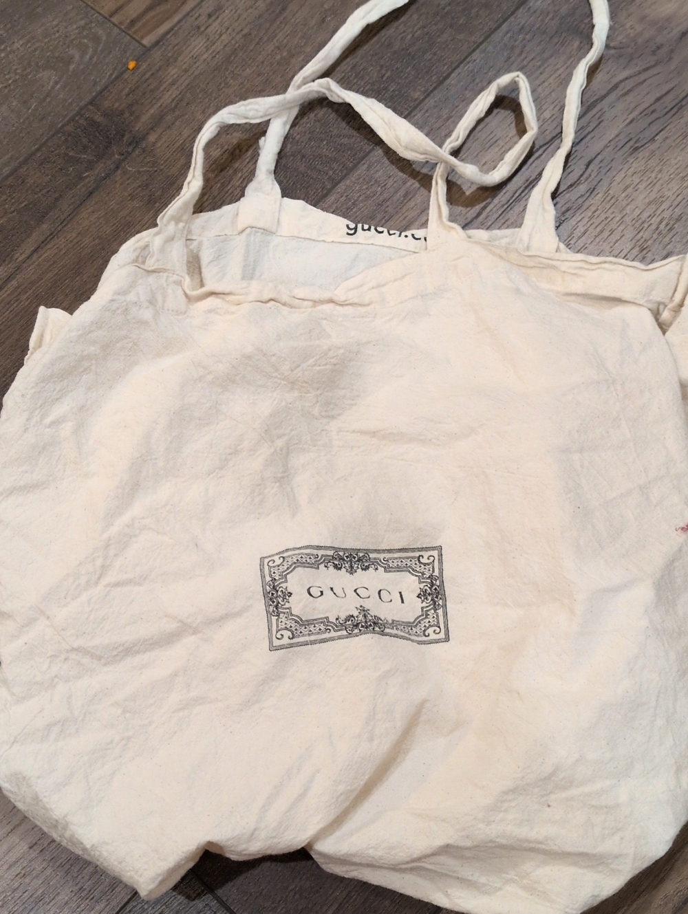 Gucci Cream Tote with Logo Print